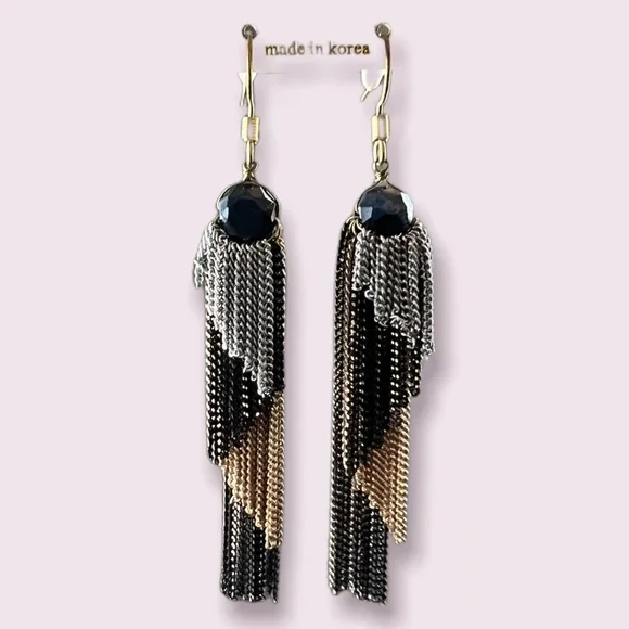 💎 FREE w/bundle❗️ Fashion Earrings metal chain dangles flashy party dancing - Picture 3 of 6